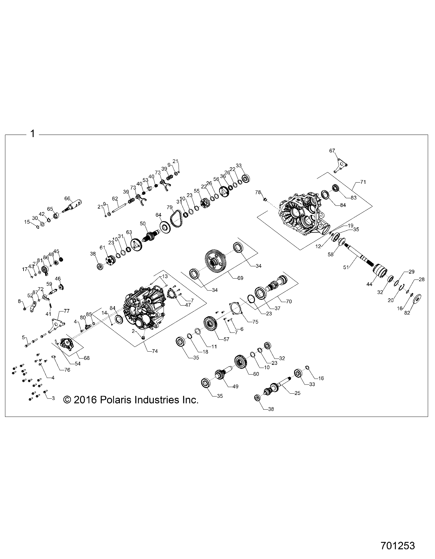 Part Number : 1333664 GEARCASE ASSEMBLY