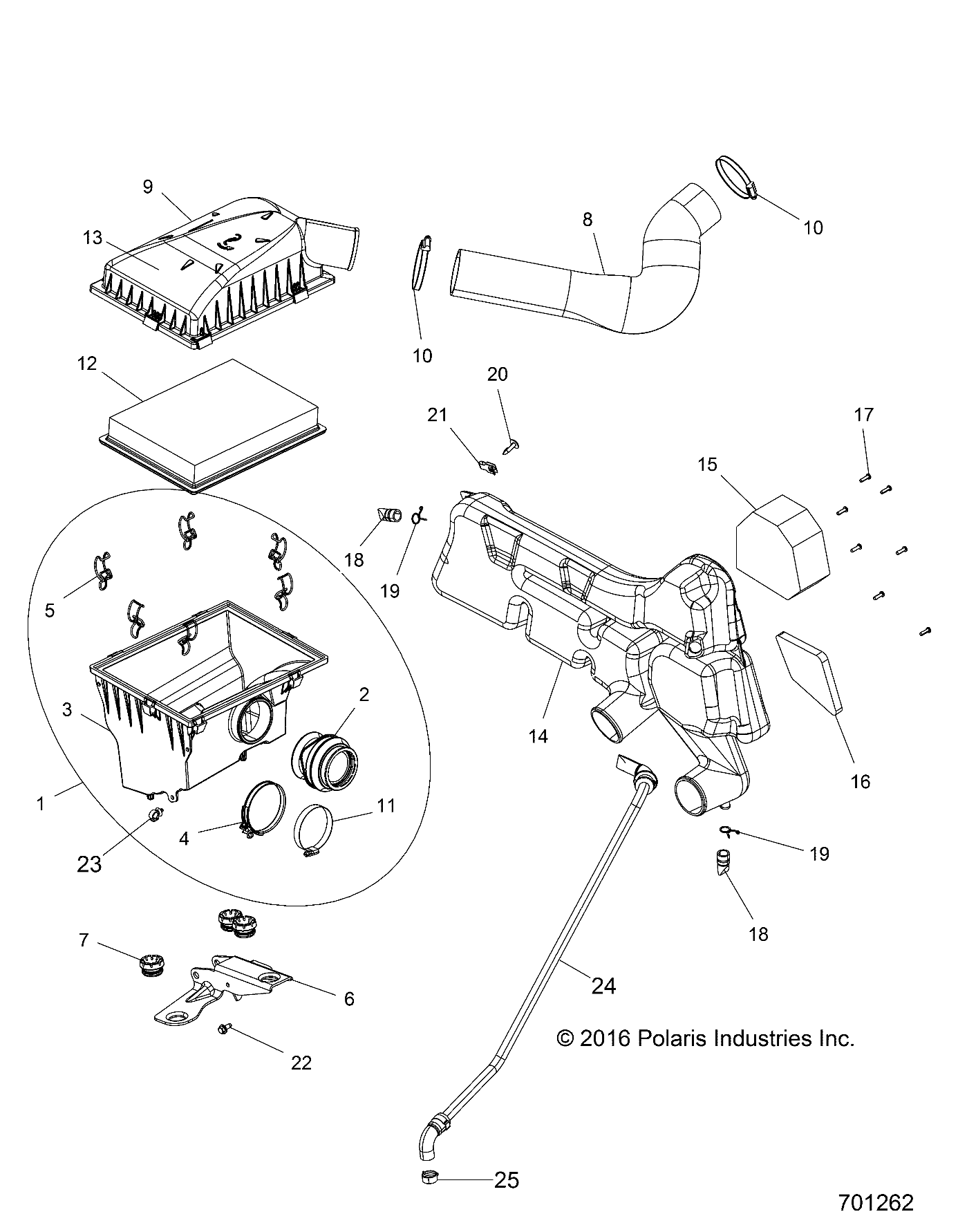 Foto diagrama Polaris que contem a peça 5415194