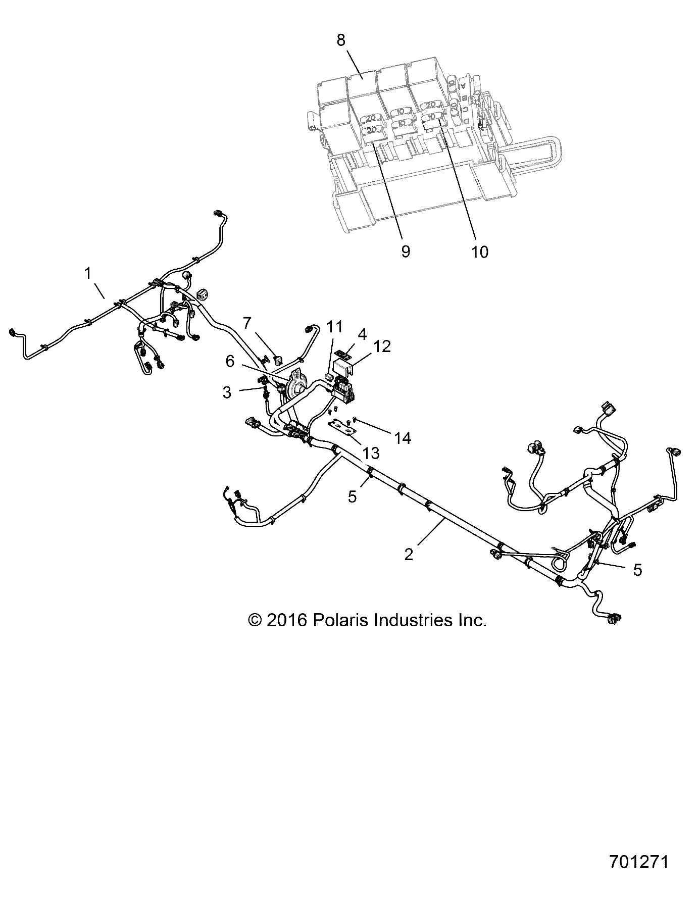 Foto diagrama Polaris que contem a peça 2413733