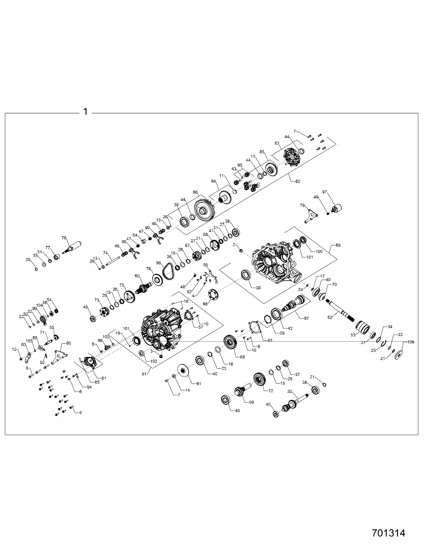 Part Number : 1333690 ASM-GEARCASE COMPLETE DIFF BLW