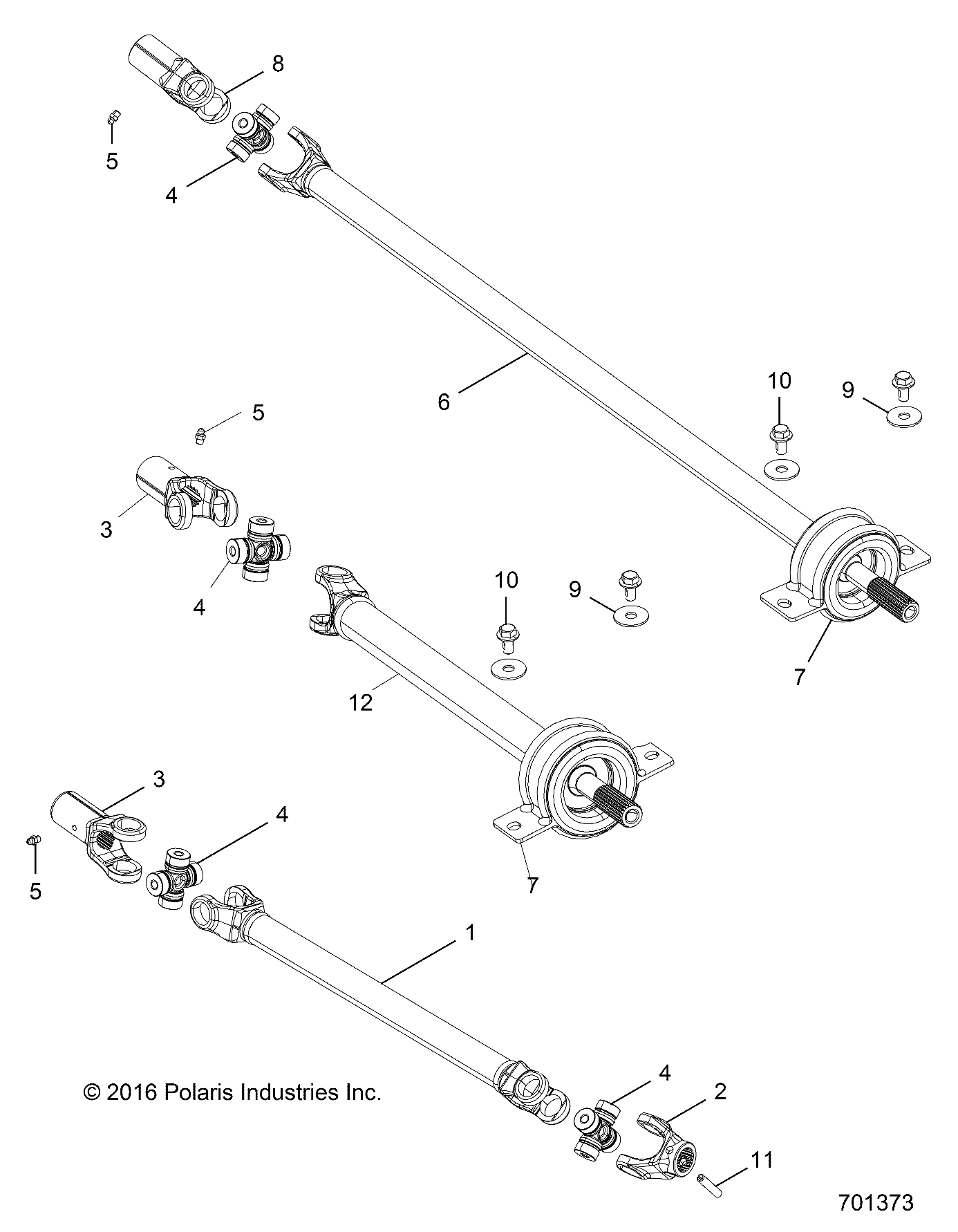 Part Number : 1333919 FRONT PROPSHAFT ASSEMBLY