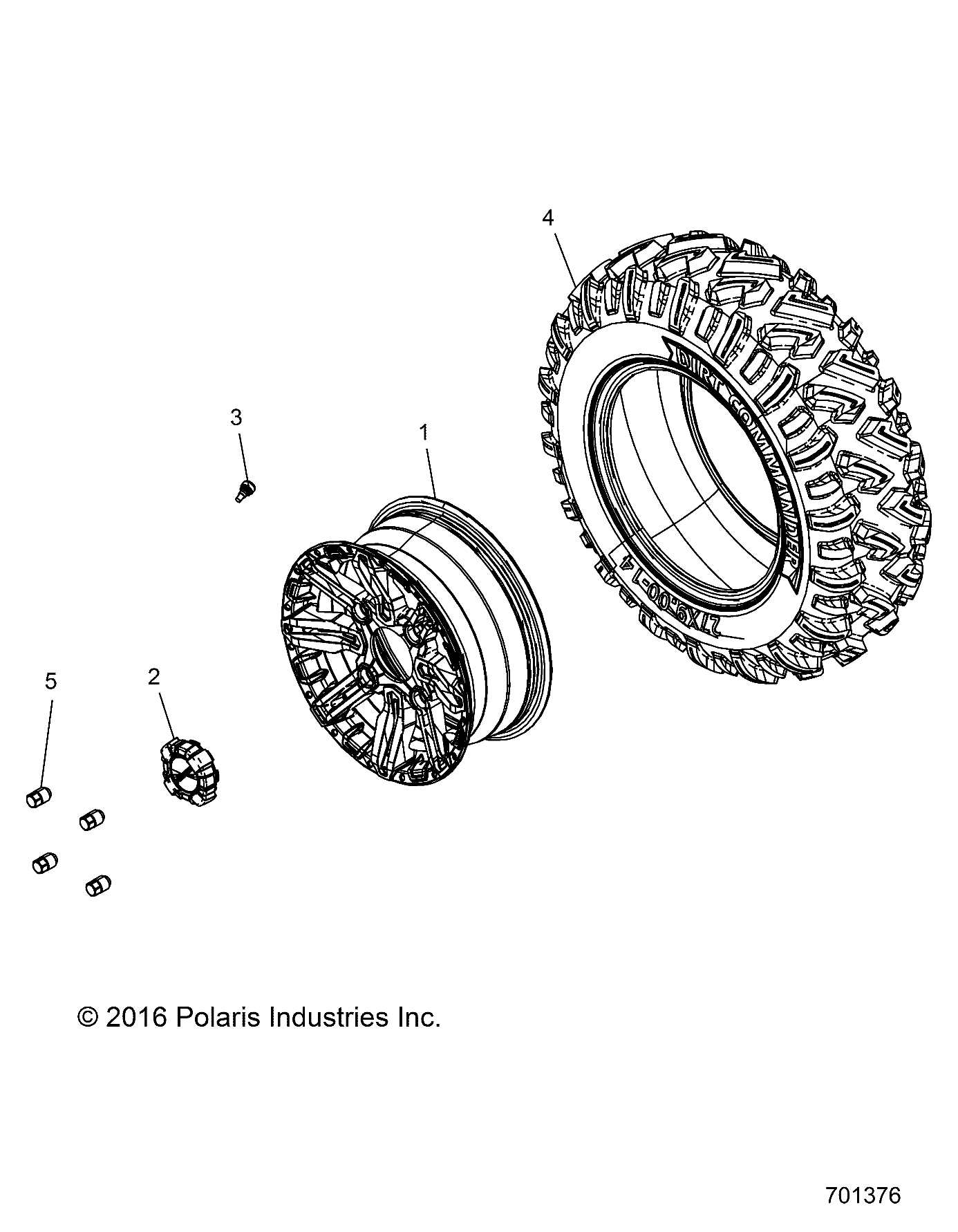 Part Number : 5416338 TIRE-FRONT 27X9 R14 E-MARK