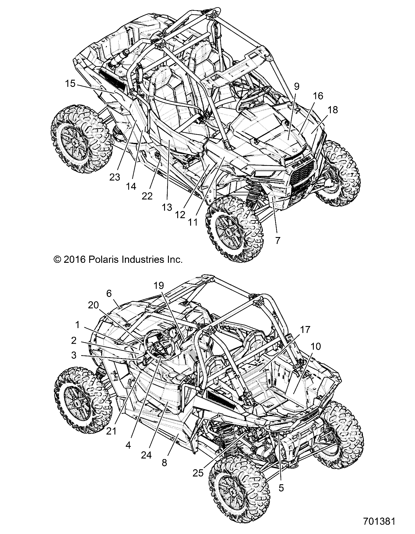 Foto diagrama Polaris que contem a peça 7184609