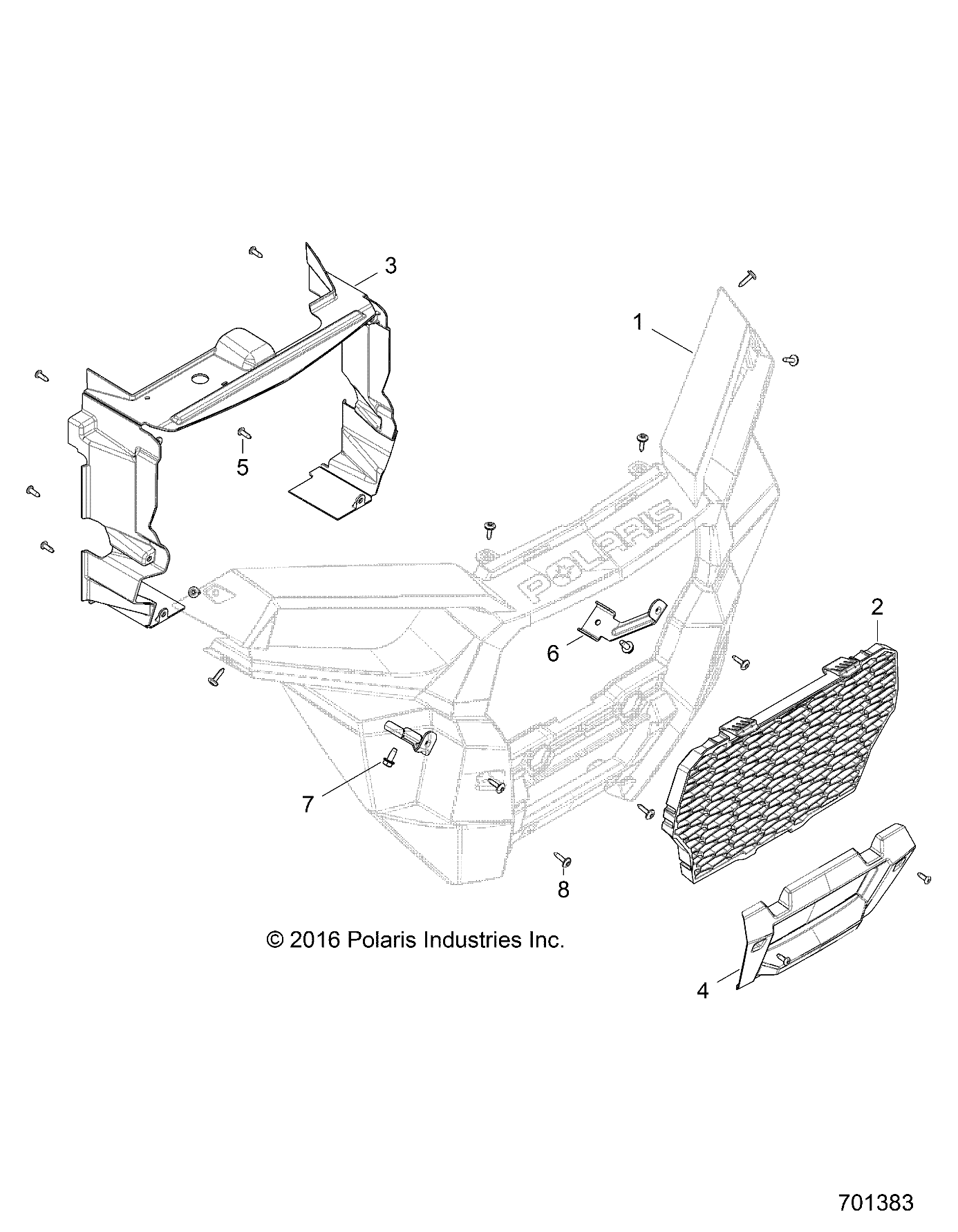 Part Number : 5453501 RADIATOR SHROUD