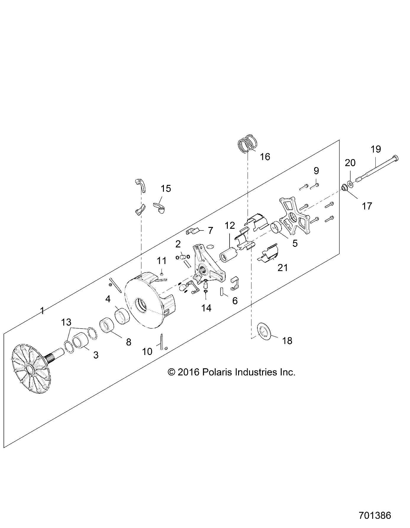 Foto diagrama Polaris que contem a peça 7044585