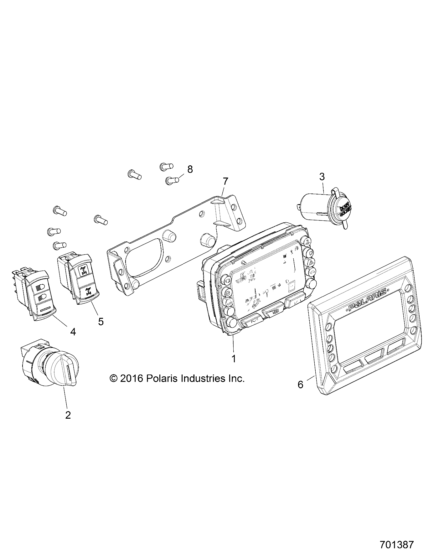 Foto diagrama Polaris que contem a peça 3280756-1