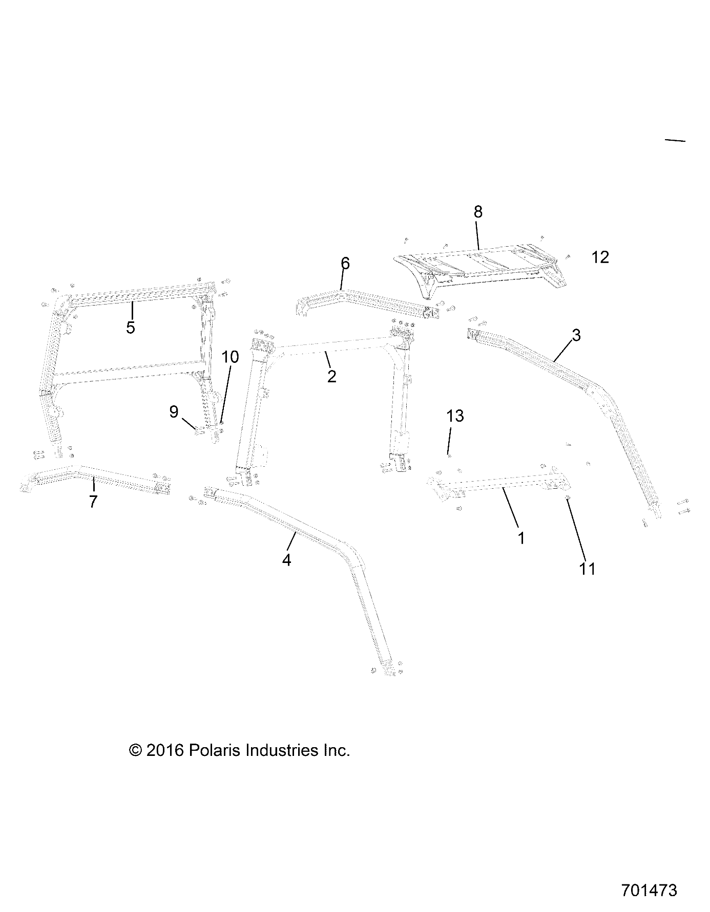 Foto diagrama Polaris que contem a peça 2207140