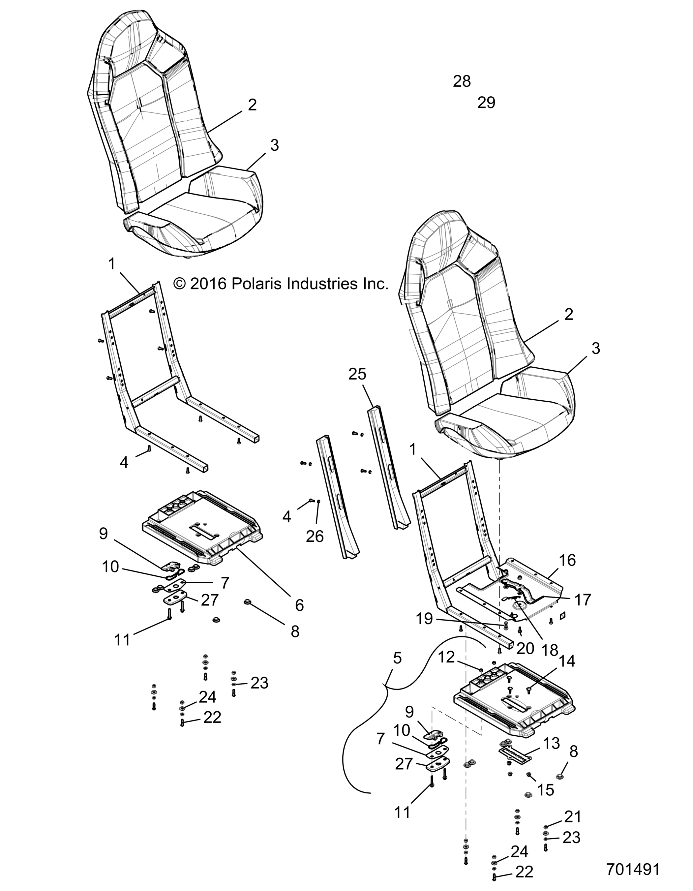 Part Number : 2687896 ASM-SEAT BTM TITANIUM/BLACK