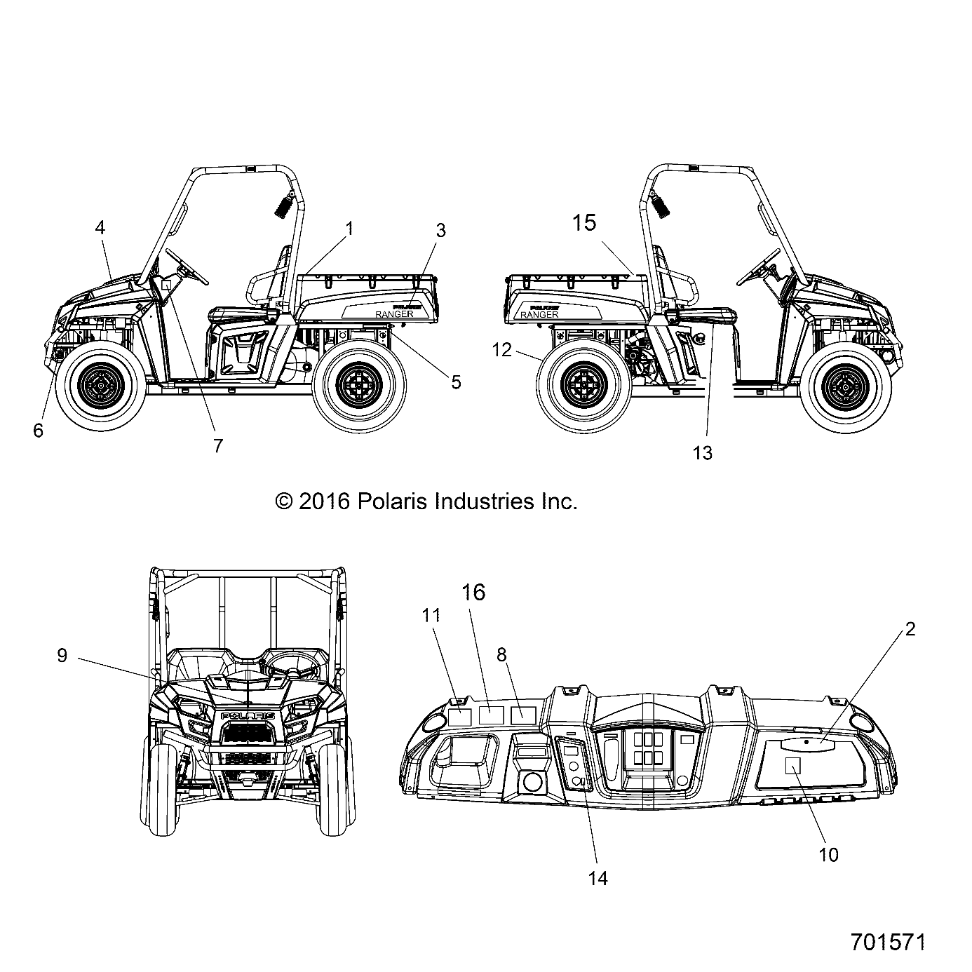 Foto diagrama Polaris que contem a peça 7176861