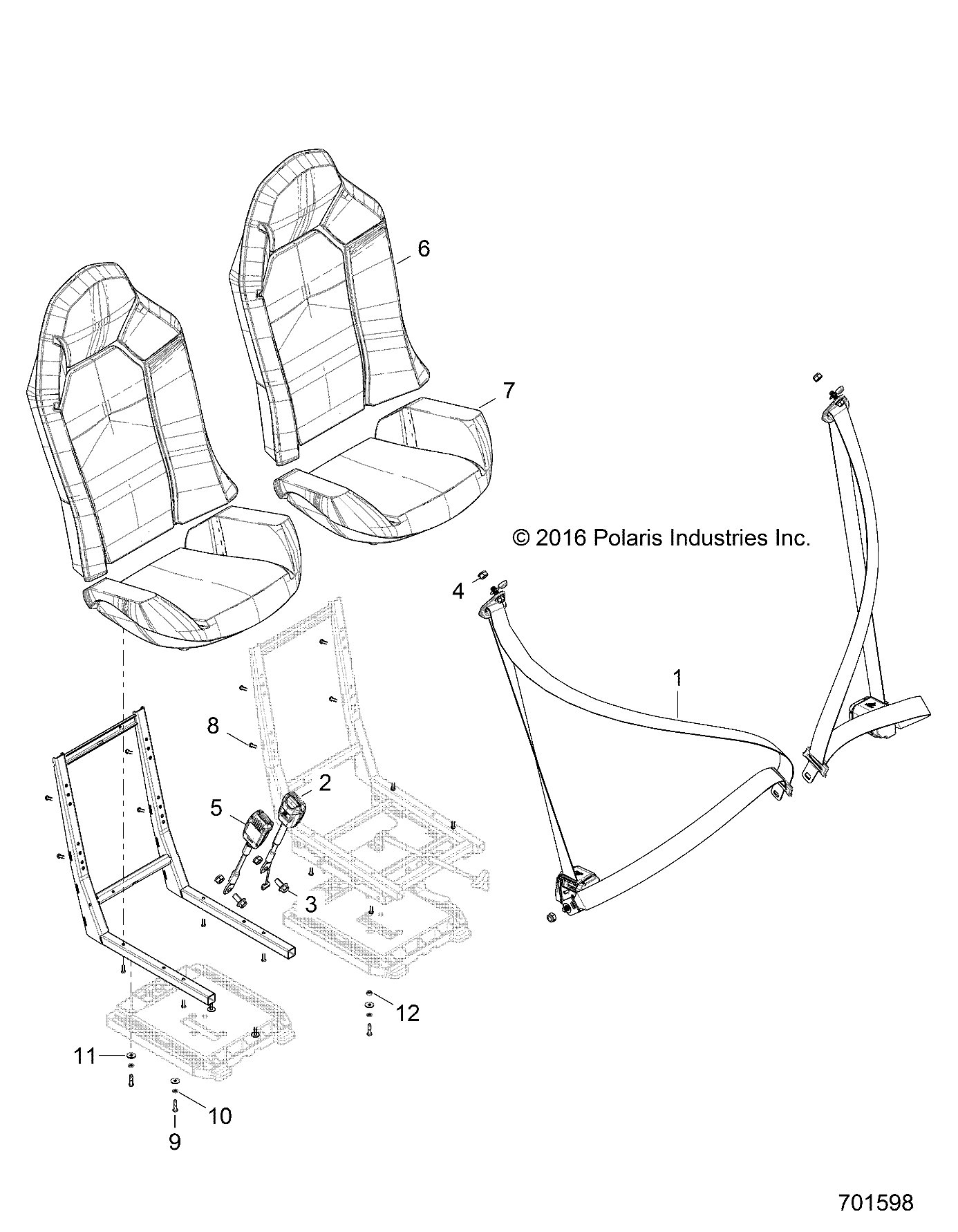 Part Number : 2688424 ASM-SEAT BACK LIME S/BLK