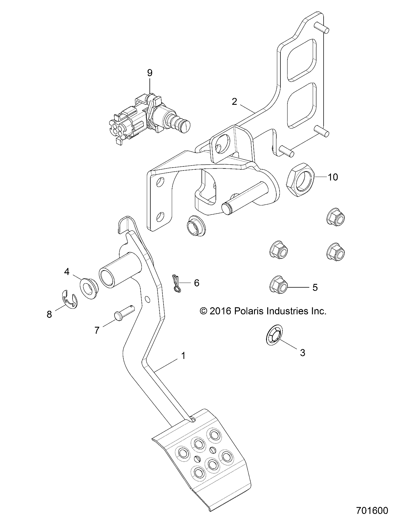 Foto diagrama Polaris que contem a peça 1023247-458