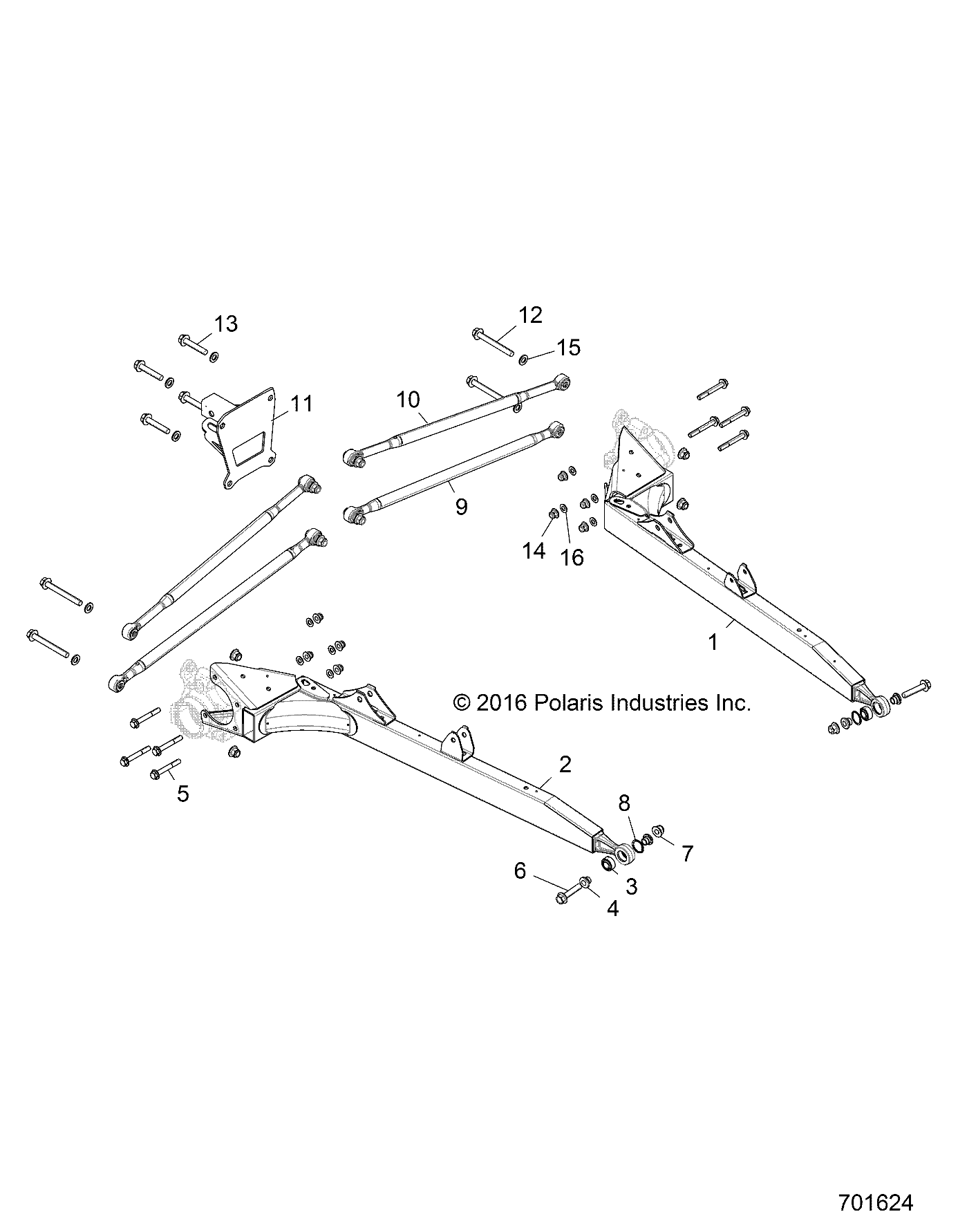 Foto diagrama Polaris que contem a peça 1019356-133