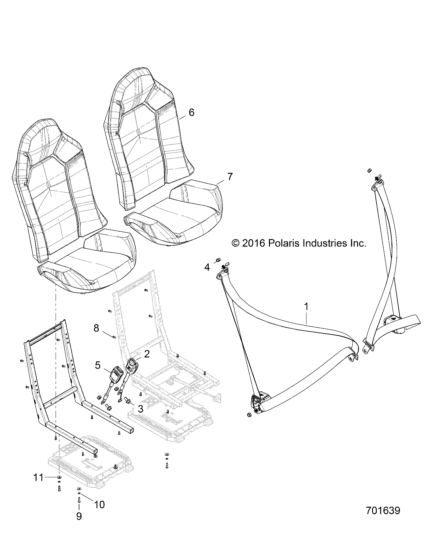 Part Number : 2636439 ASM-SEAT BELT 3PT