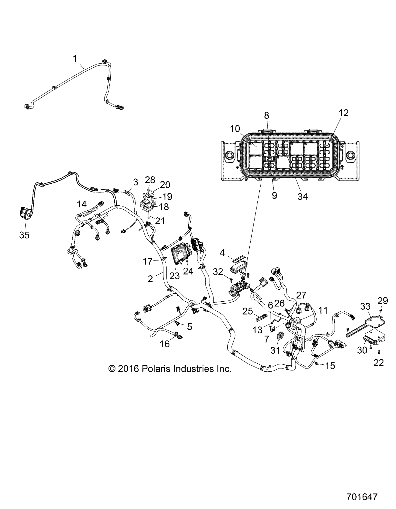 Part Number : 2413598 HARNESS-CHASSIS RZN T TR 64