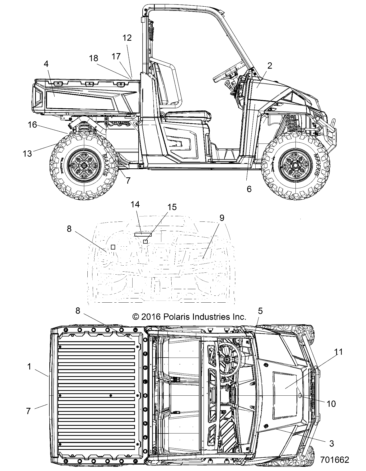 Foto diagrama Polaris que contem a peça 7183040