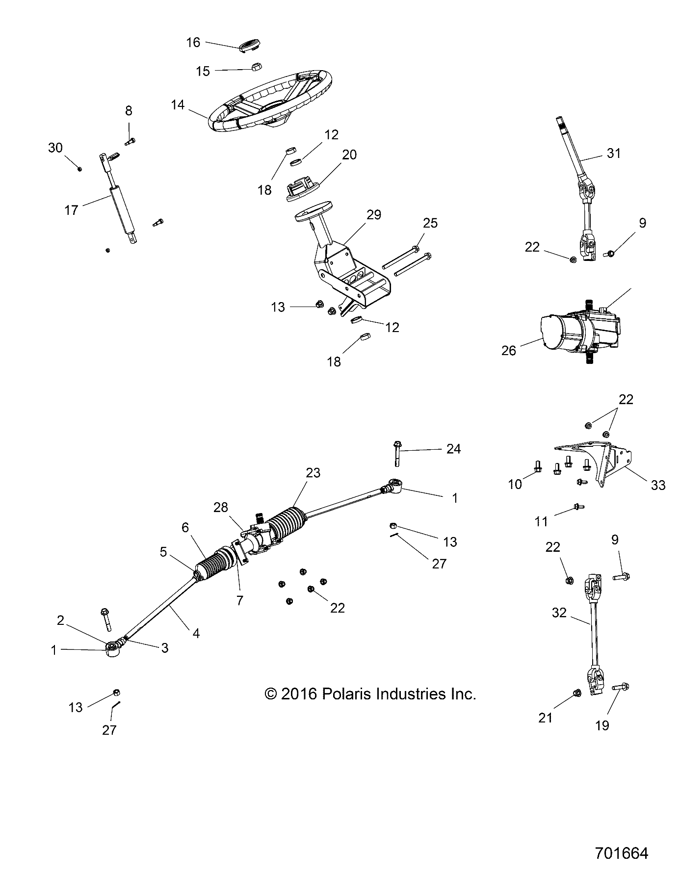 Foto diagrama Polaris que contem a peça 2413397