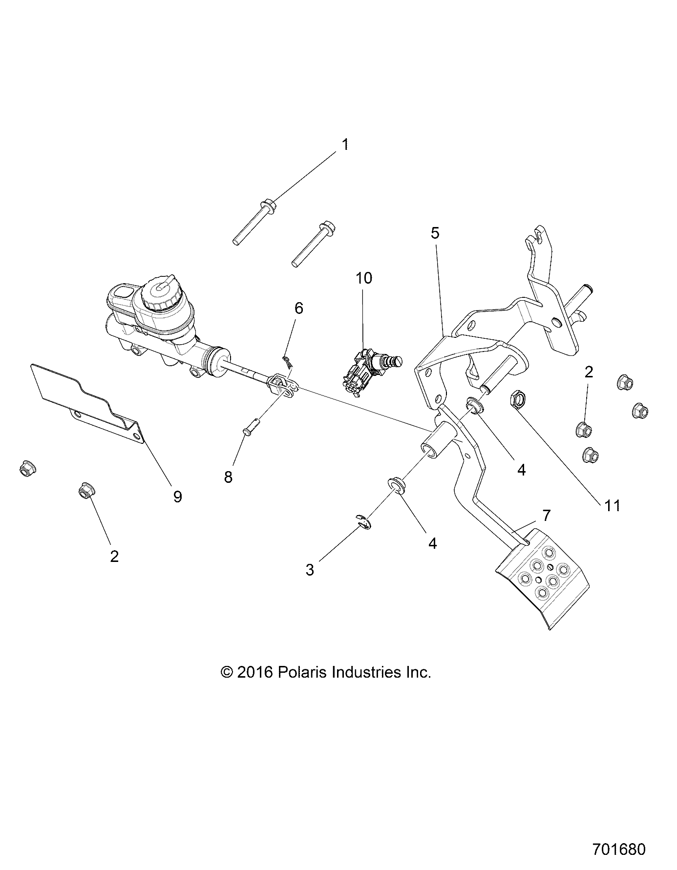 Foto diagrama Polaris que contem a peça 1023024-458