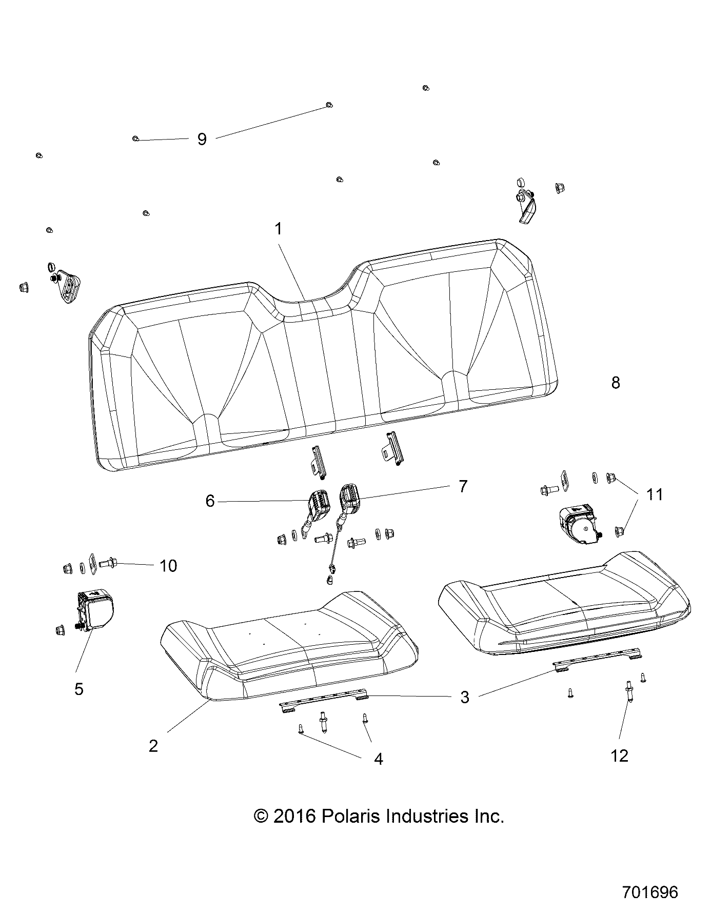 Part Number : 2687935-070 COVERING-SEAT BOTTOM 40 BLK