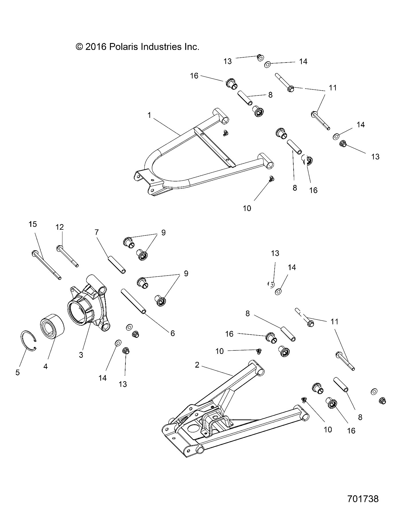 Foto diagrama Polaris que contem a peça 1018466-689