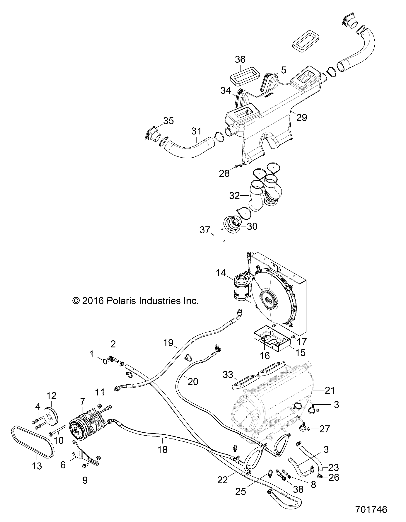 Part Number : 3121054 AC HOSE