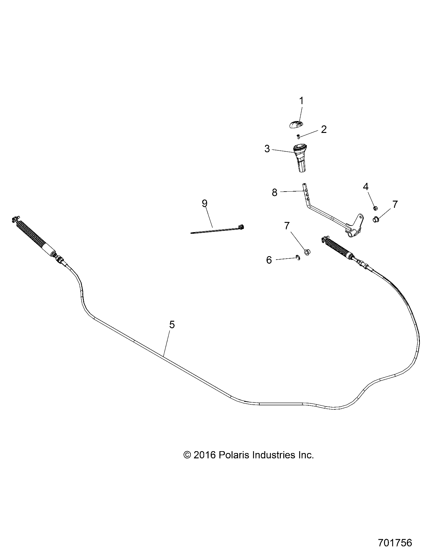 Foto diagrama Polaris que contem a peça 7081883