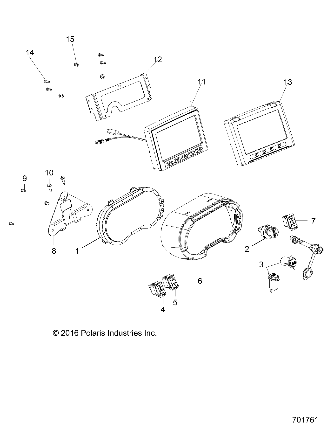 Part Number : 5453378-747 BEZEL-GAUGE 7 DISPLAY DUSK