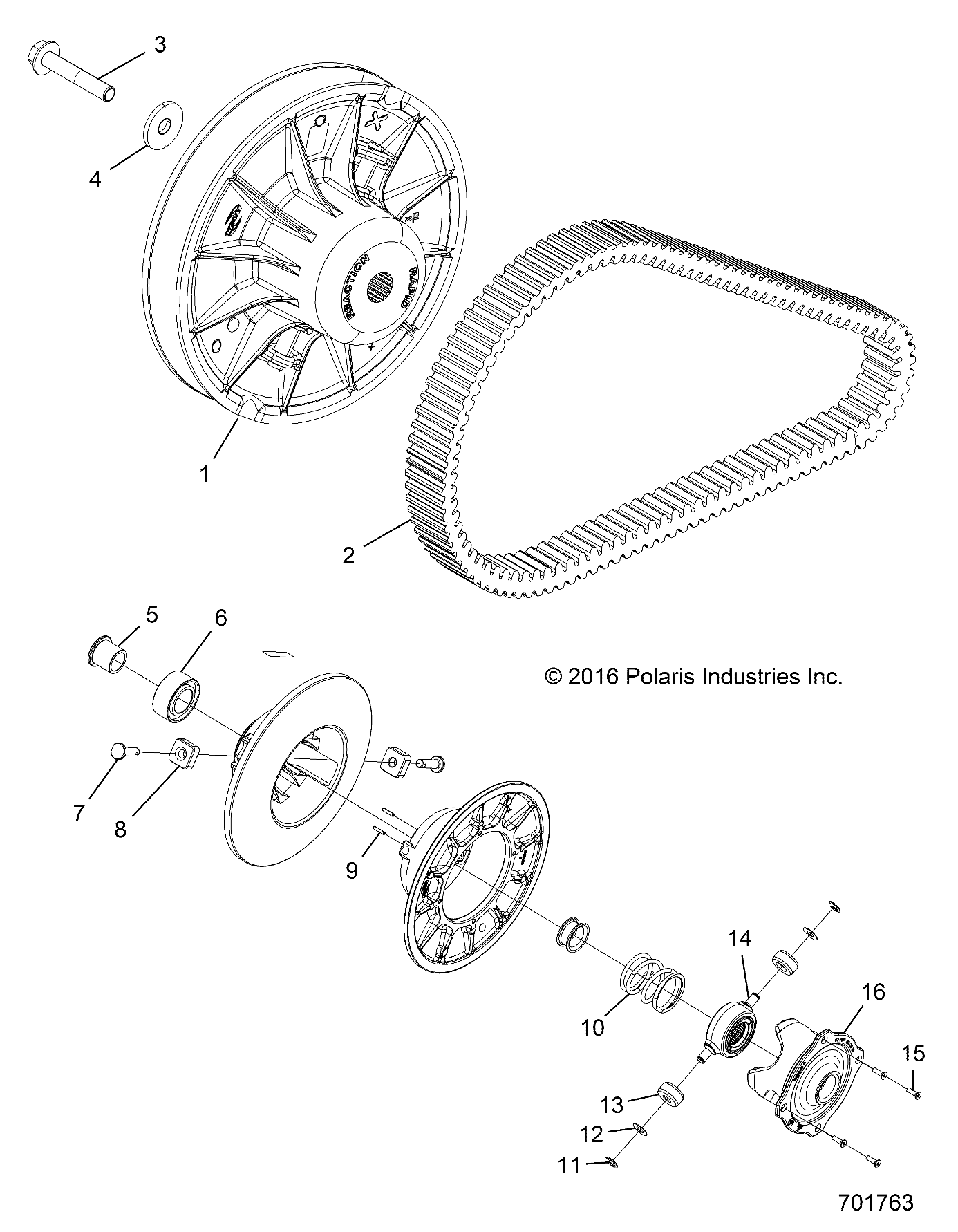 Part Number : 1323410 DRIVEN CLUTCH ASSEMBLY