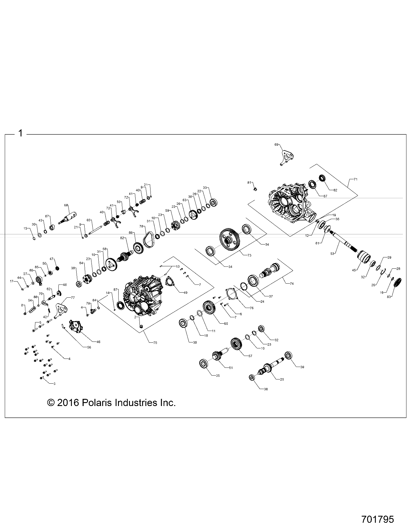 Foto diagrama Polaris que contem a peça 1334347