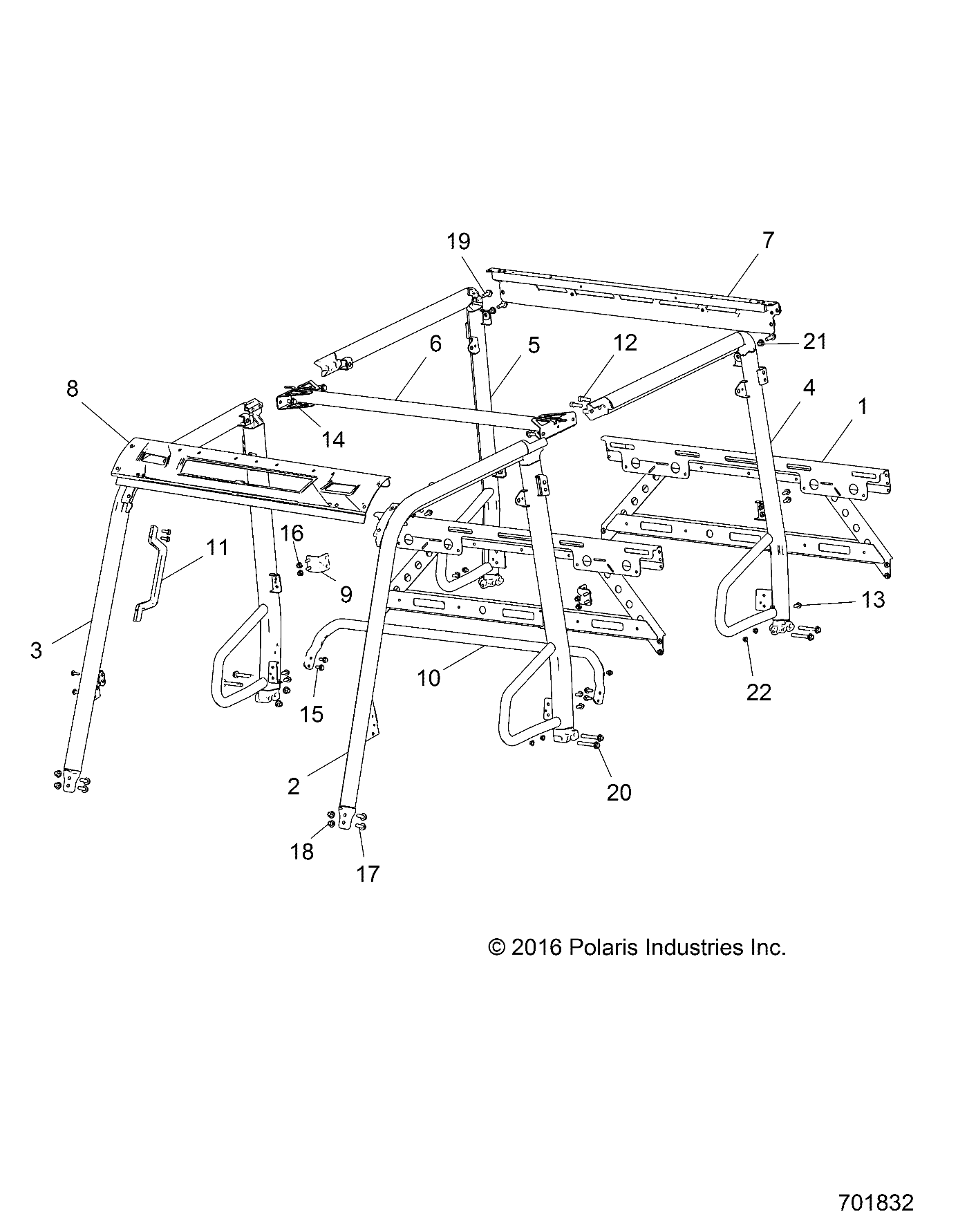 Part Number : 1022554-458 CAB FRAME WELD  REAR  LEFT  MT