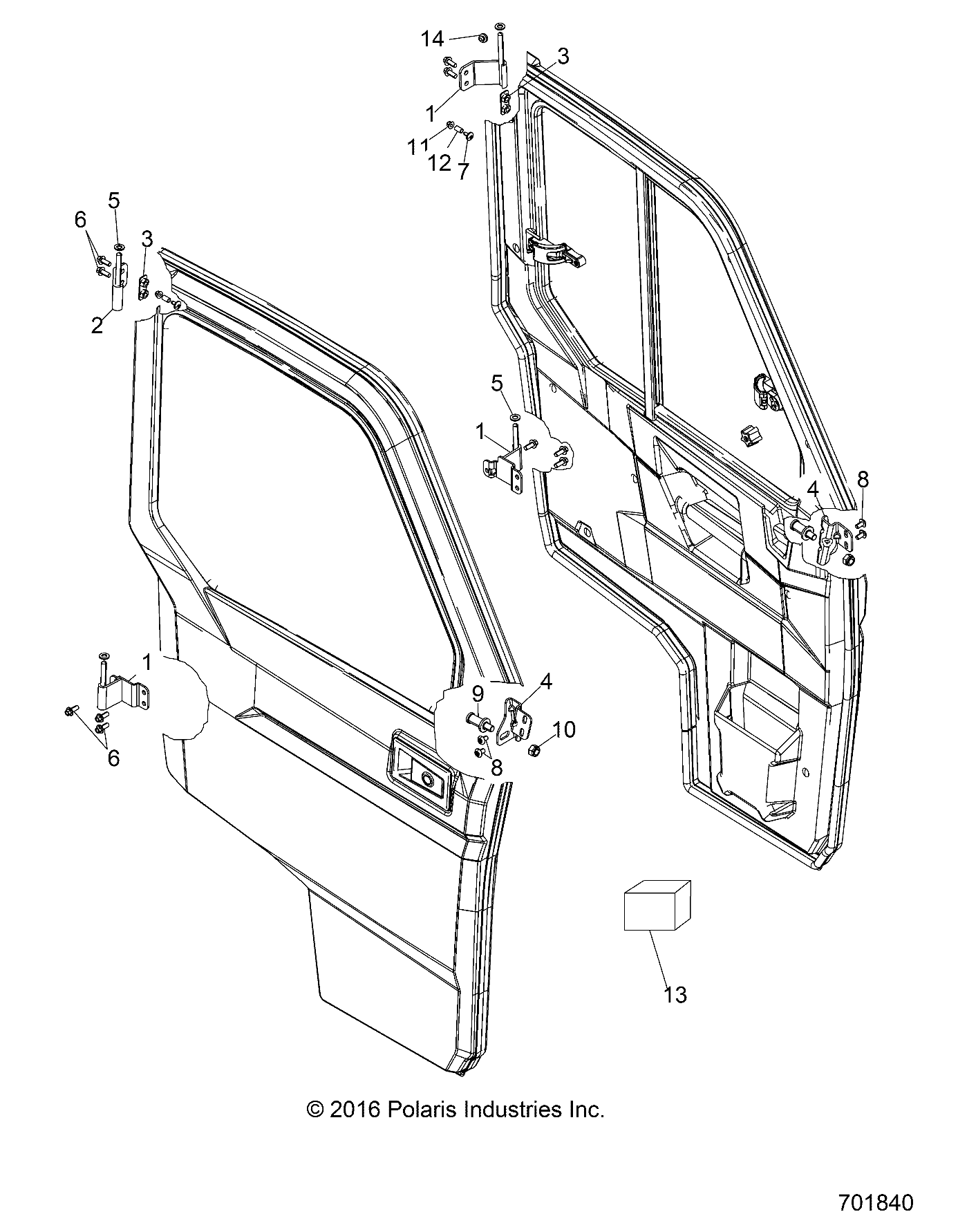 Part Number : 1019785-458 WELD-HINGE UPPER LH BLK