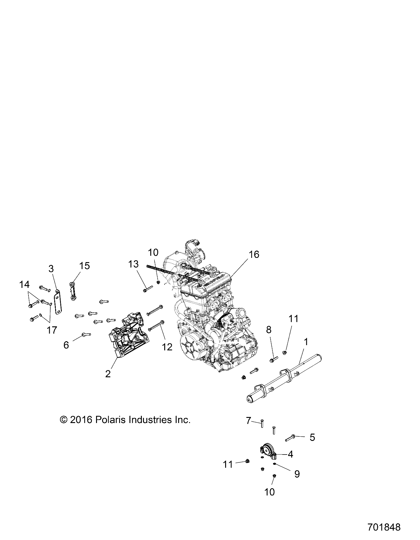 Foto diagrama Polaris que contem a peça 2207364