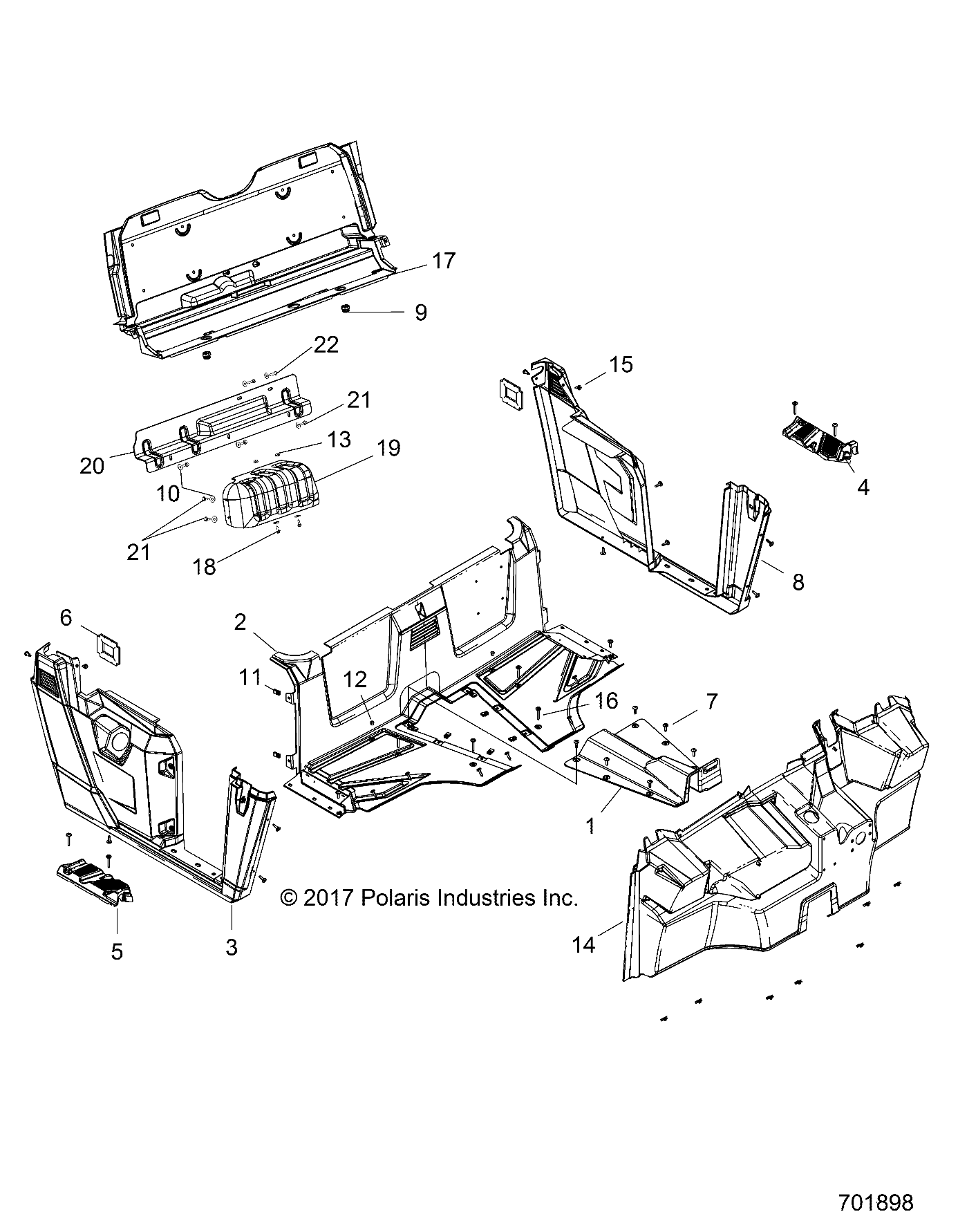 Foto diagrama Polaris que contem a peça 5451130-070