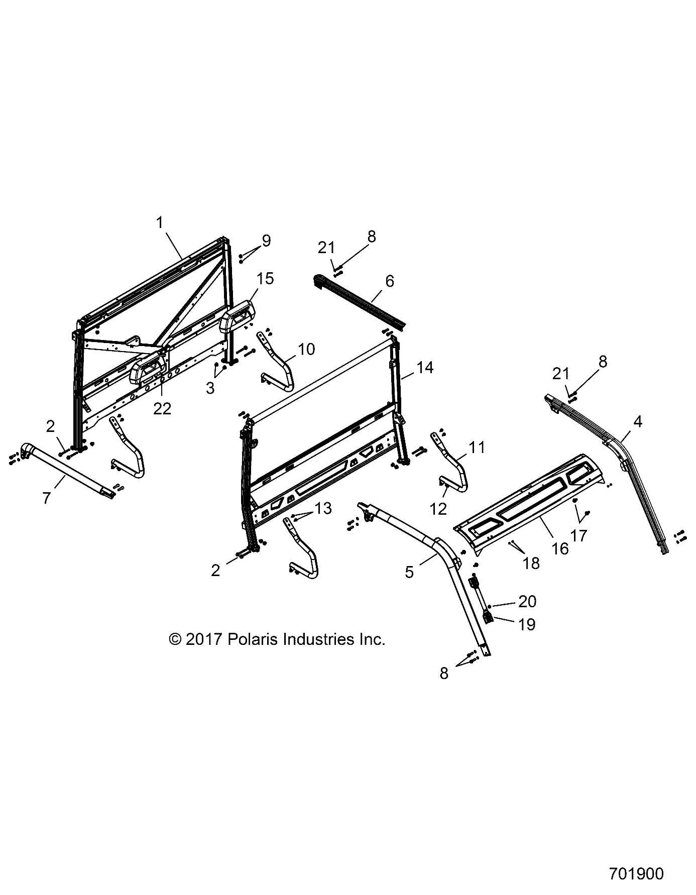 Part Number : 1021165-458 CENTER CAB FRAME WELD  MATTE B