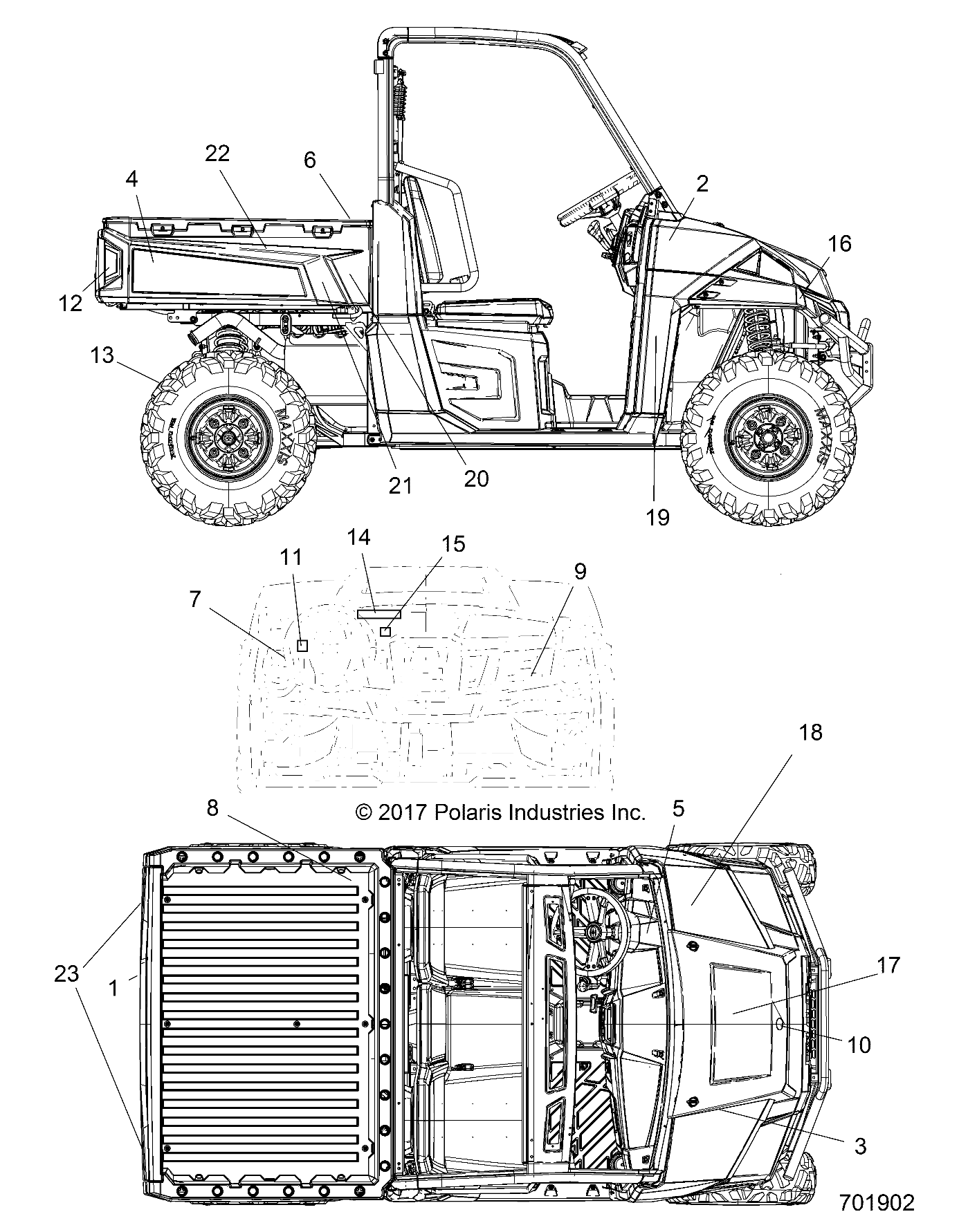 Foto diagrama Polaris que contem a peça 7183043