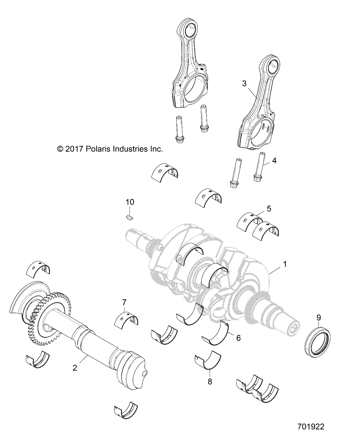 Foto diagrama Polaris que contem a peça 1205051