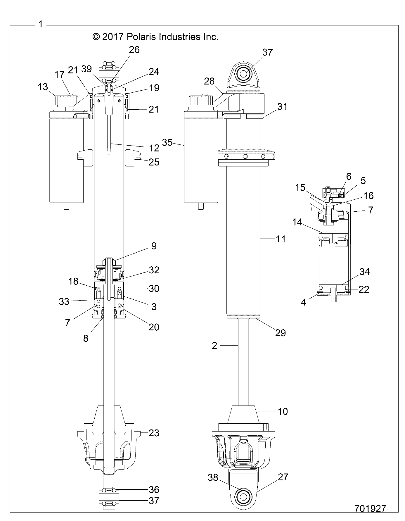 Foto diagrama Polaris que contem a peça 7044855