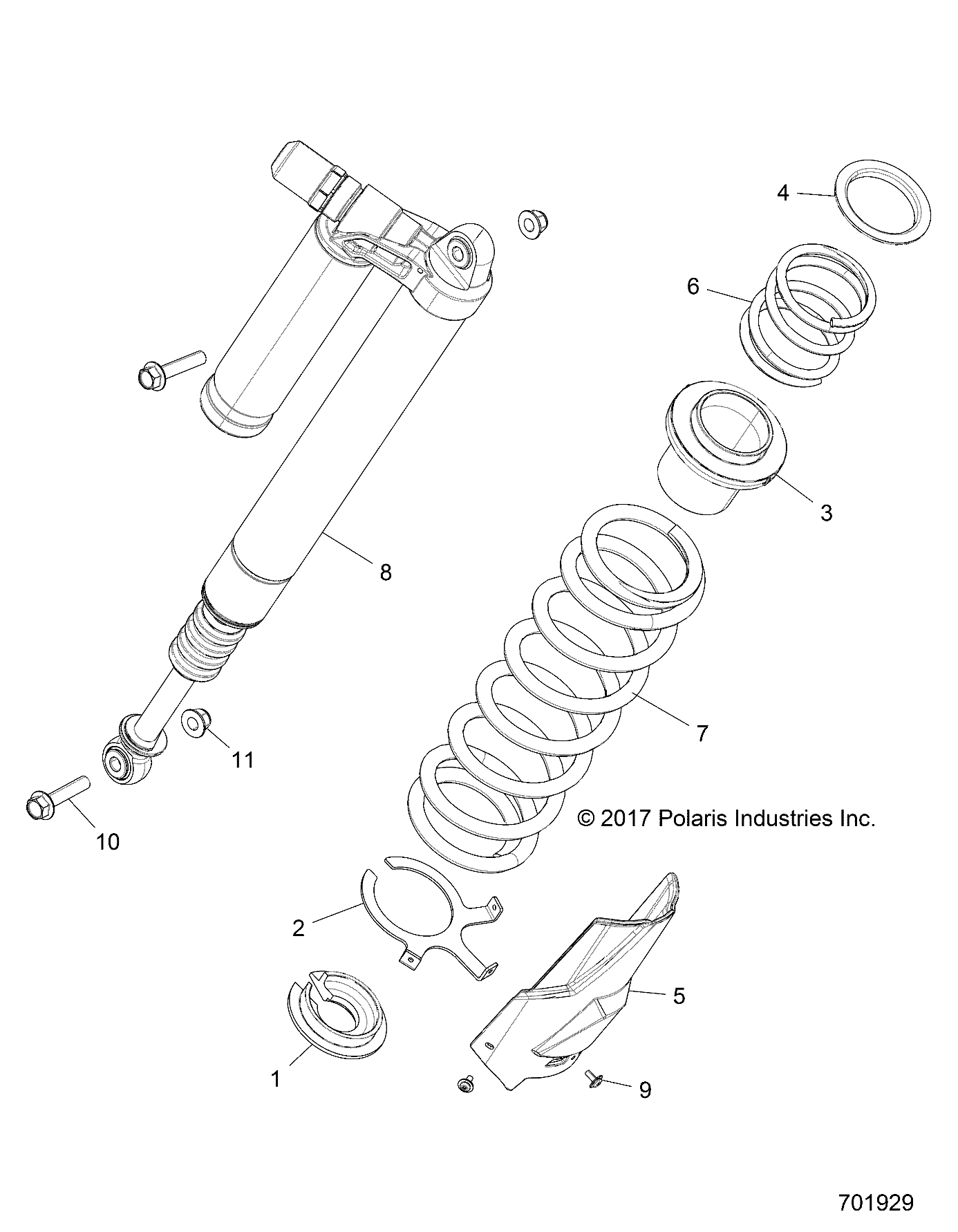 Part Number : 7044672 SHOCK-REAR INTBYPASS RH