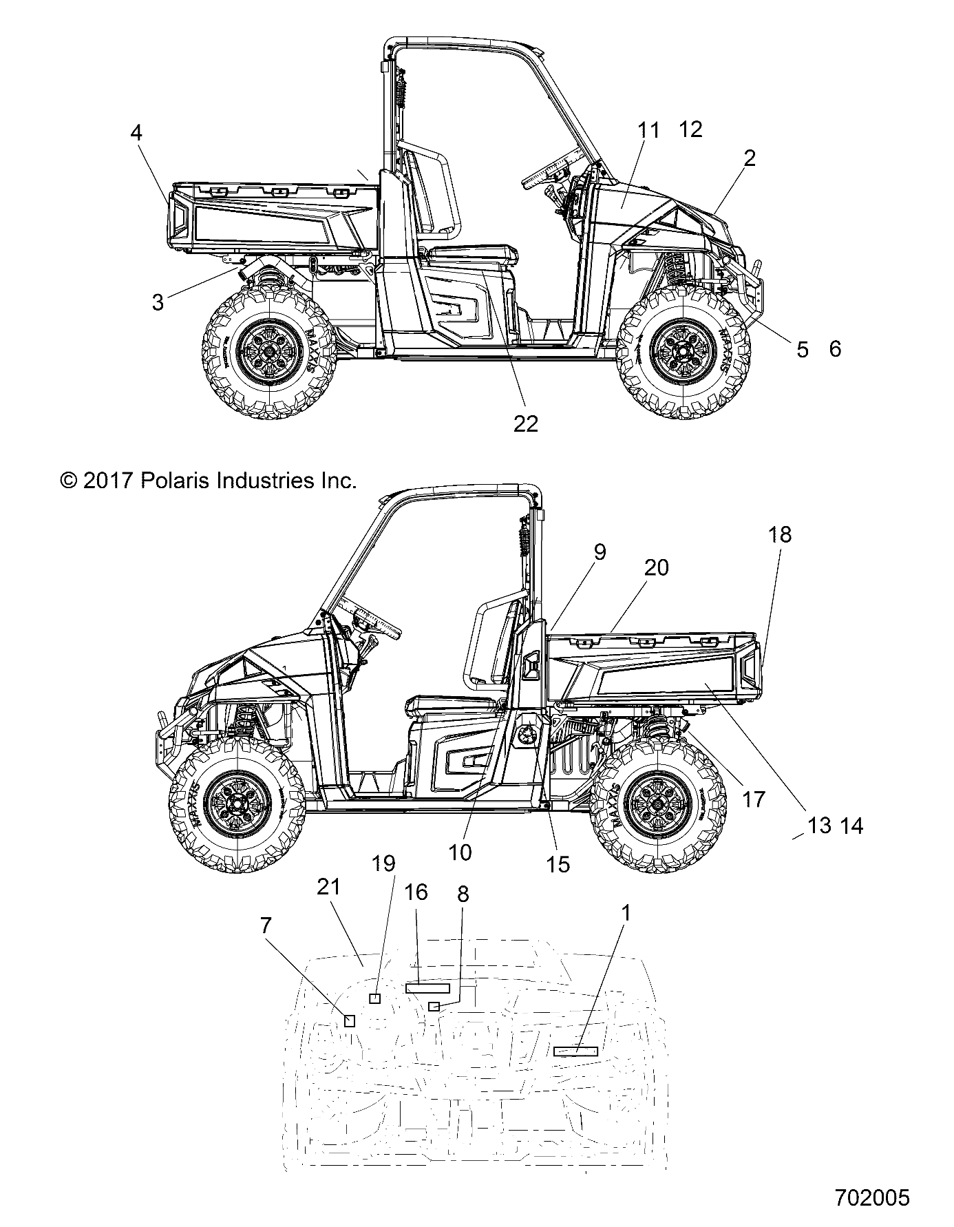 Foto diagrama Polaris que contem a peça 7183788