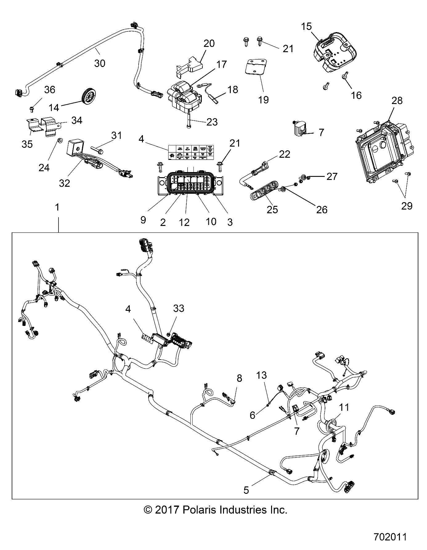 Part Number : 2413874 HARNESS-CHASSIS WNCH DRIVE CRW