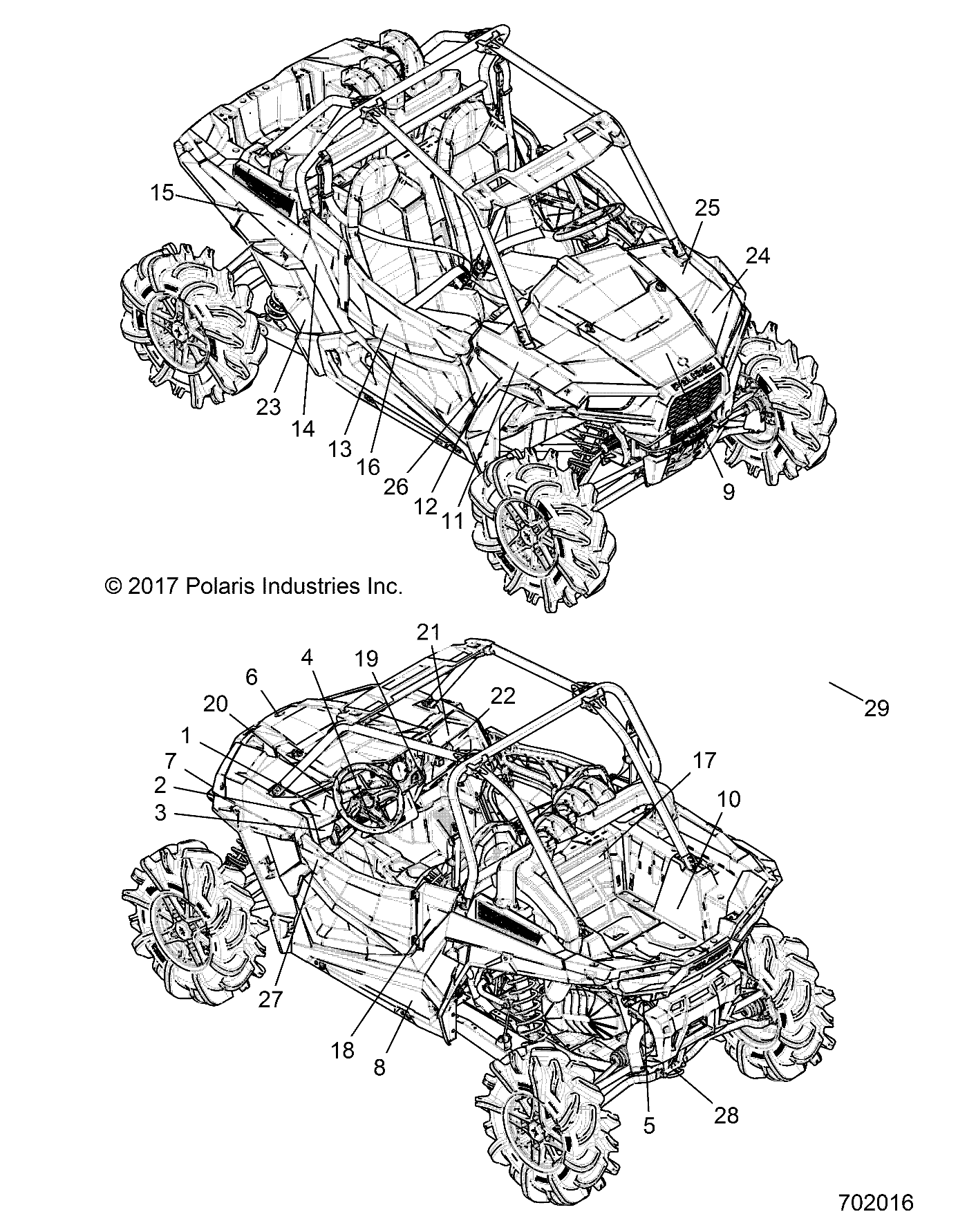 Foto diagrama Polaris que contem a peça 7179659