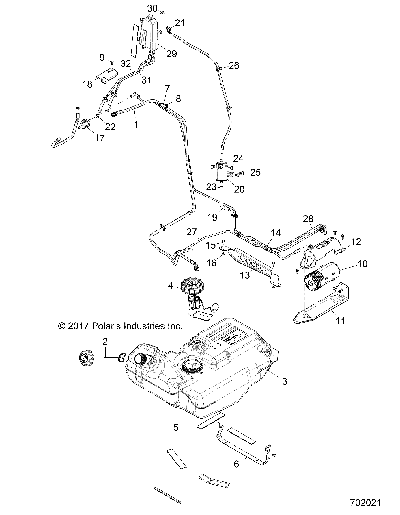 Part Number : 2521716 VENT TO CANISTER LINE ASSEMBLY