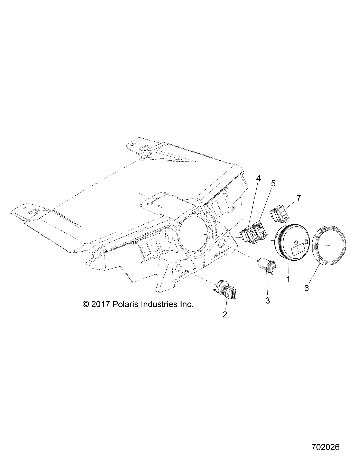 Foto diagrama Polaris que contem a peça 5438945-656