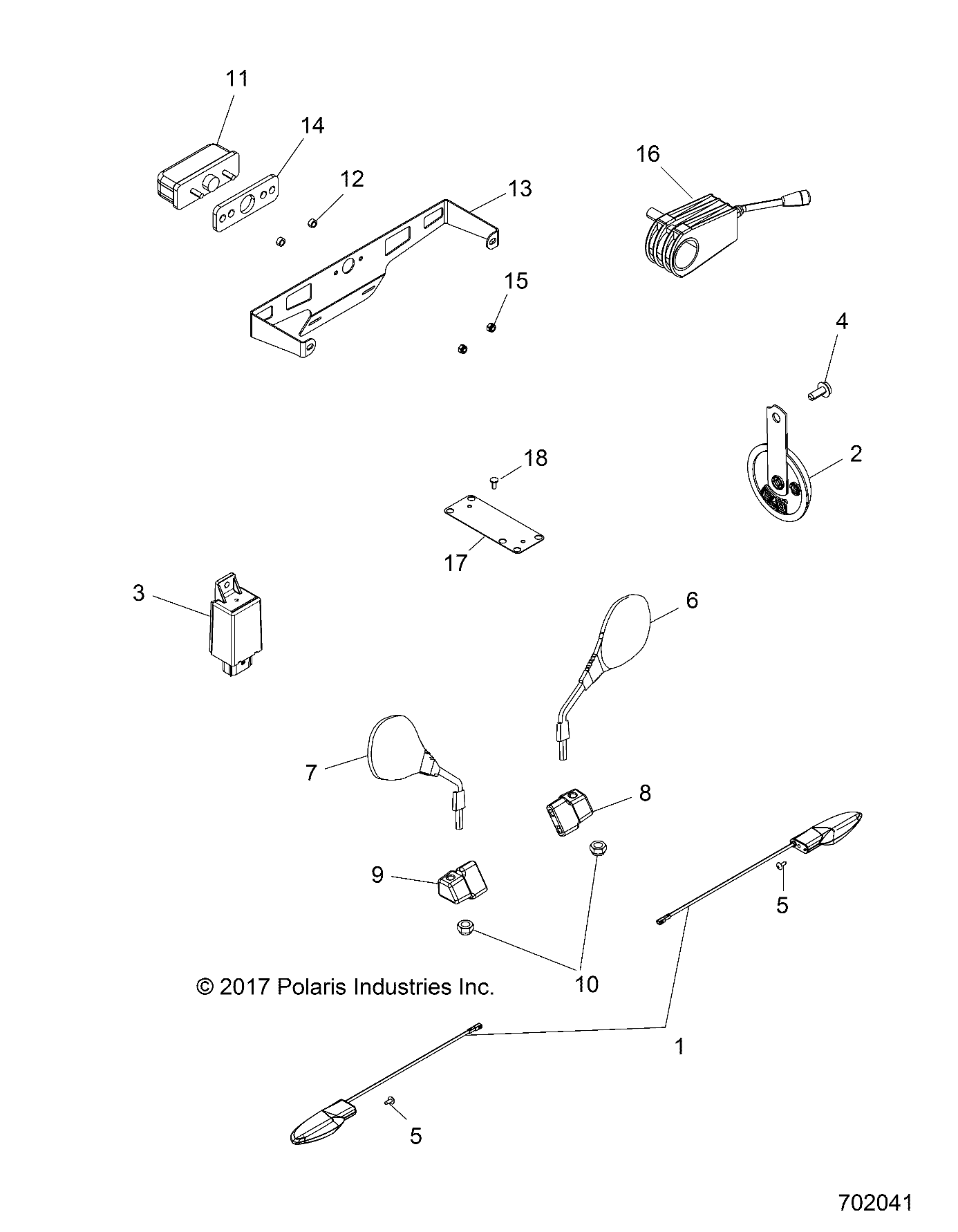 Foto diagrama Polaris que contem a peça 5263795