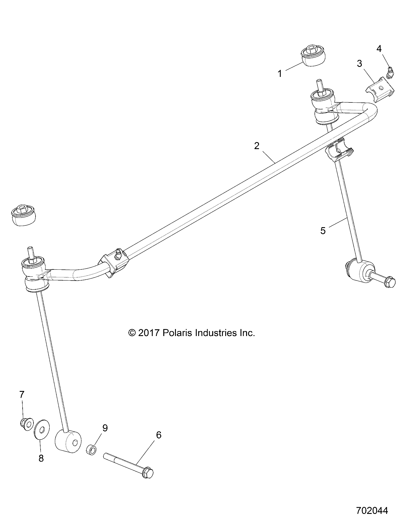 Part Number : 5340553-329 STABILIZER BAR  FRONT  BLACK