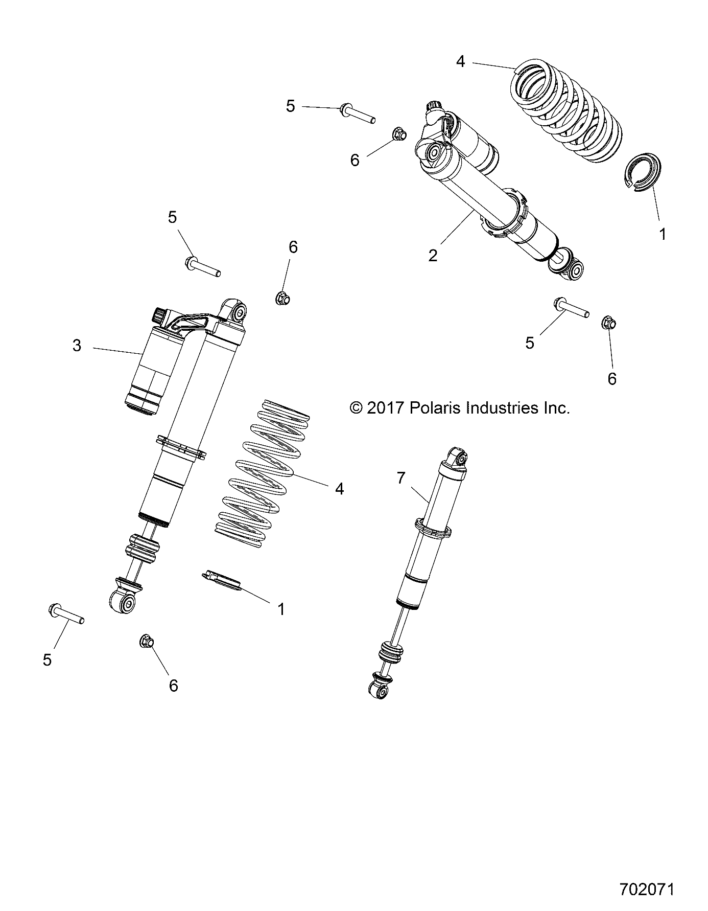 Foto diagrama Polaris que contem a peça 7044209-630