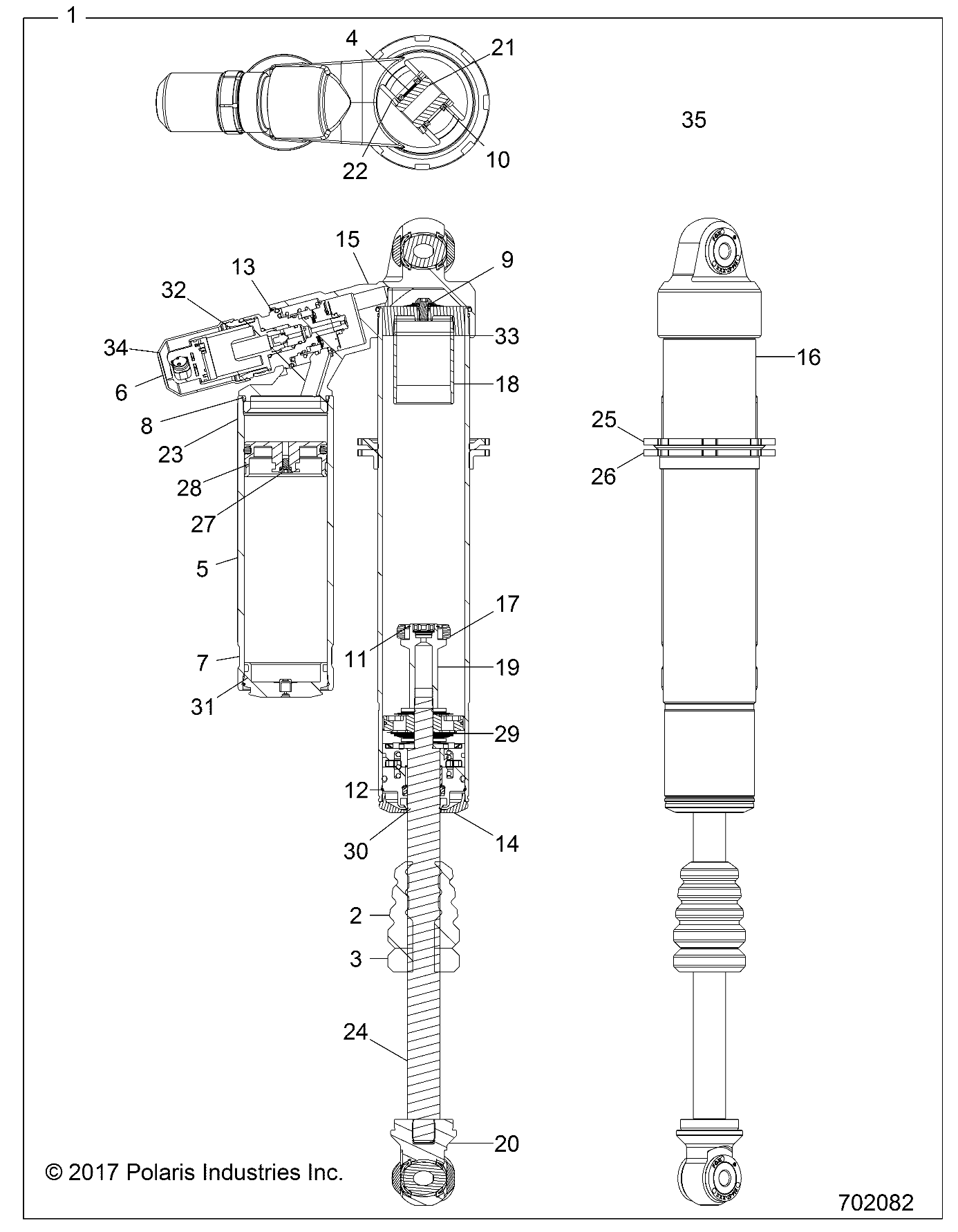 Part Number : 7044771 FOX LIVE SHOCK  FRONT  LEFT