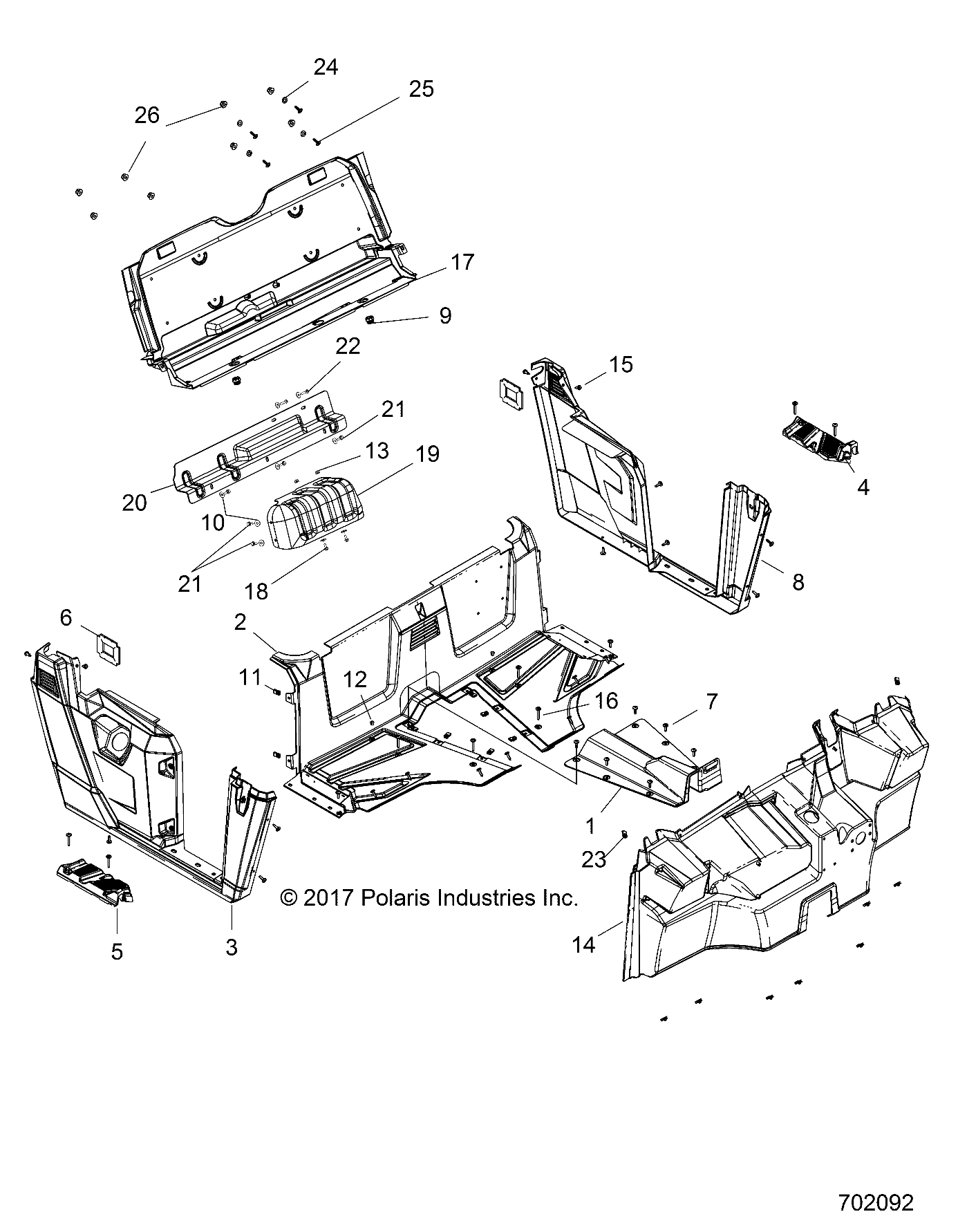 Foto diagrama Polaris que contem a peça 5452438-070