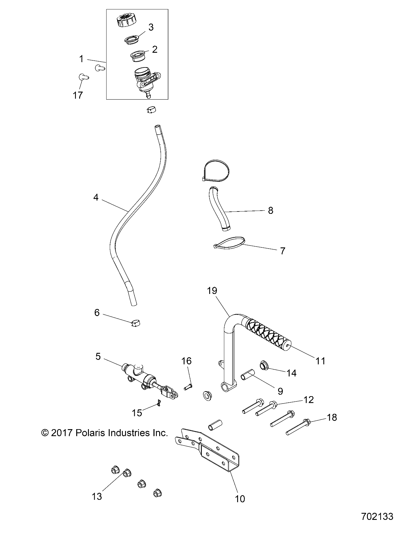 Part Number : 1911267-400 HOSE-RESERVOIR BRAKE 400MM