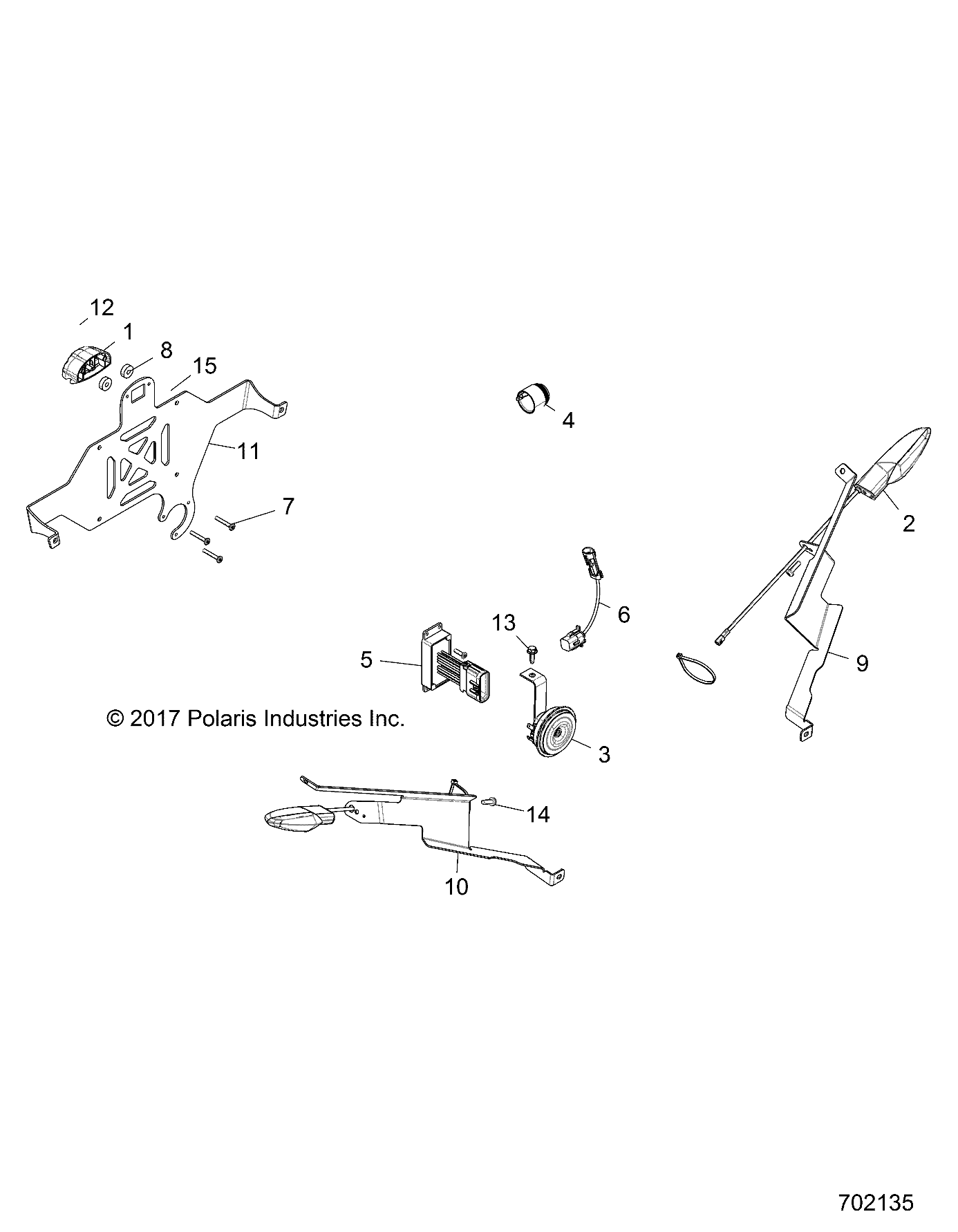 Foto diagrama Polaris que contem a peça 5264162-458