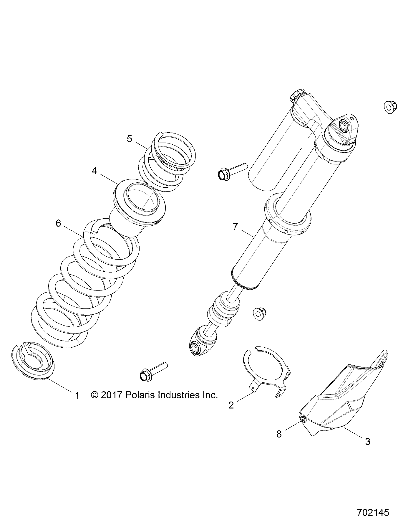 Part Number : 7044893 SHOCK  REAR  2.5